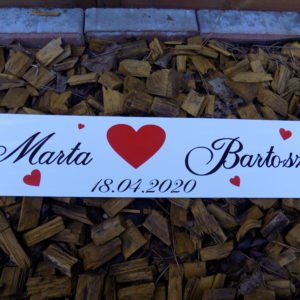 Tablica Rejestracyjna Ślubna z personalizacją