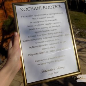 Zaproszenie Dla Rodziców Złote / Srebrne