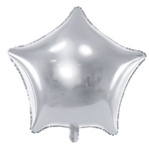 Balon foliowy Gwiazdka, 48cm, srebrny