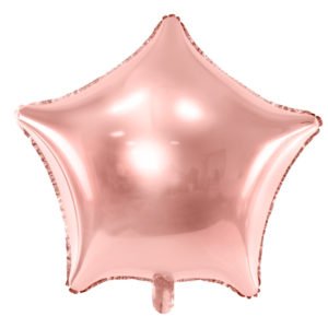Balon foliowy Gwiazdka, 48cm, różowe złoto