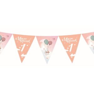 Banner Kolekcja Happy Birthday - Króliczek, 11 flag, 326 cm