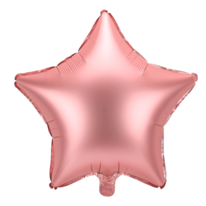 Balon foliowy Gwiazdka, 48cm, różowe złoto