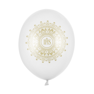 Balony 30cm, IHS, Metallic Pure White