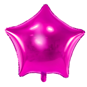 Balon foliowy Gwiazdka, 48cm, ciemny różowy