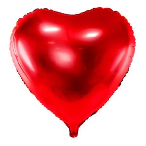 Balon foliowy Serce, 45cm, czerwony