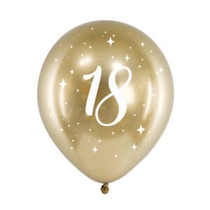 Balony Glossy 30cm, 18, złoty