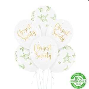 Balony Chrzest 12cali 6szt