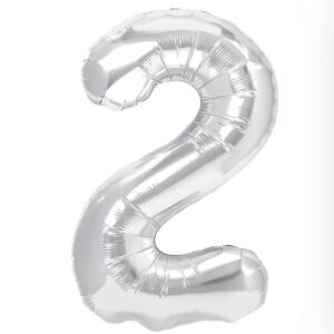 Balony foliowe srebrne 100cm 2
