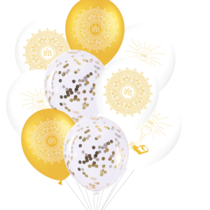 Balony Pierwsza Komunia Święta 12cali 9szt
