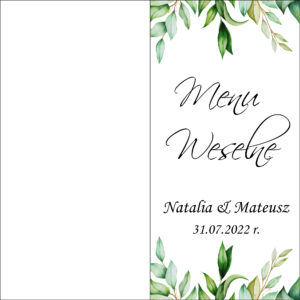 Menu weselne