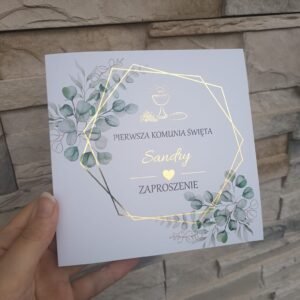 Zaproszenie Złocone